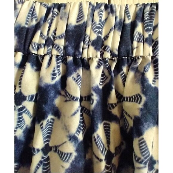 Talbots Blue Tie-Dye Diamond Poplin Fit and Flare Skirt Pockets - Large NWT - Picture 4 of 7